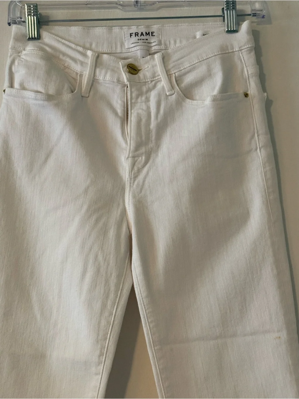 FRAME Le High Straight White Jeans SIZE 26